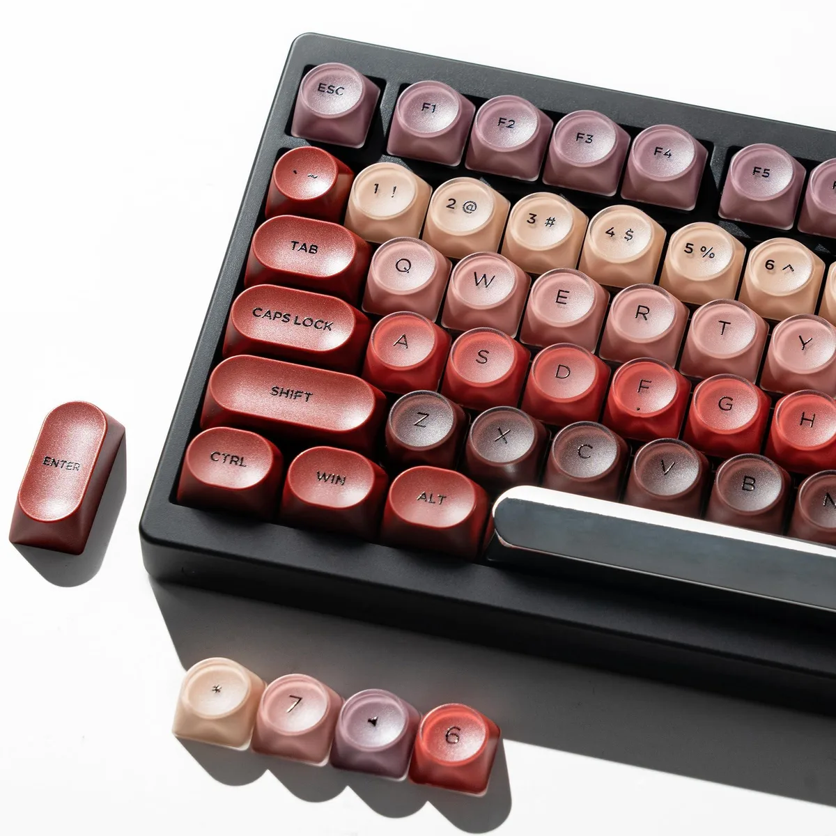 Womier Womier 129-Key PBT Keycaps Matte Red MOA Profile MX 61-100 — product photo