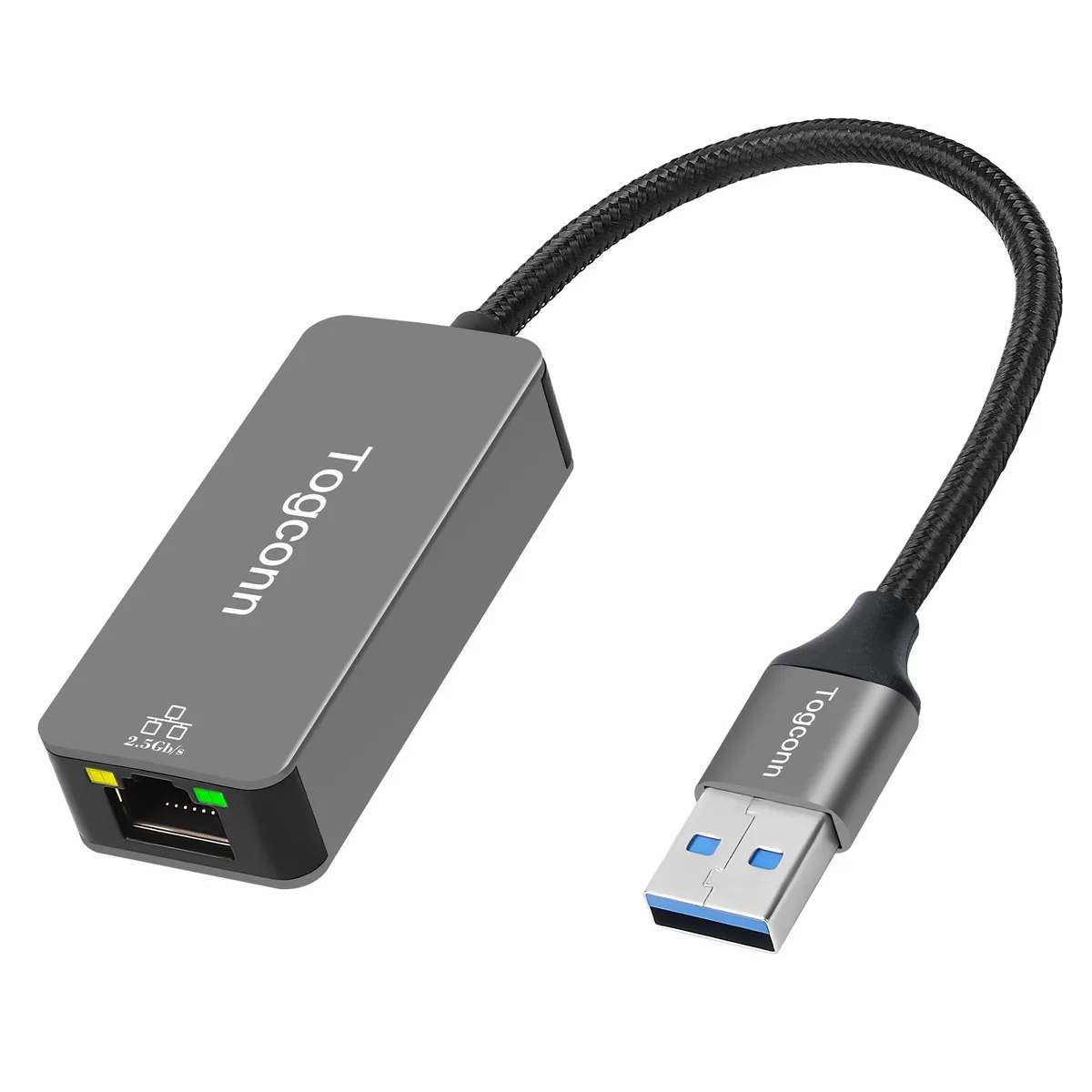  Togconn Tog-USB A-RJ45-2.5G USB-A 3.0 to RJ45 2.5G network adapter — product photo