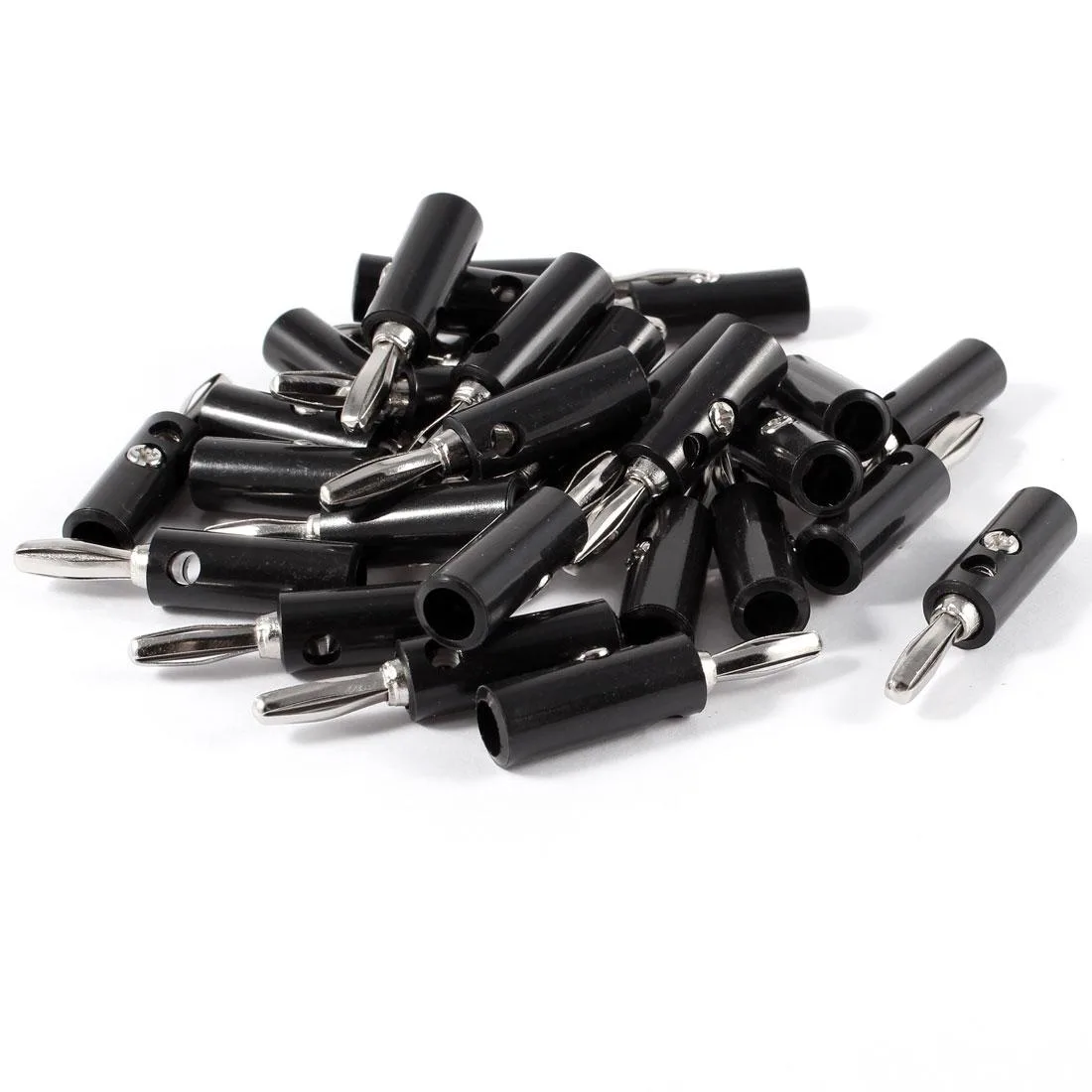 Unique-Bargains Unique-Bargains 30pcs Banana Plug Screw Connector Black 3.5mm — product photo