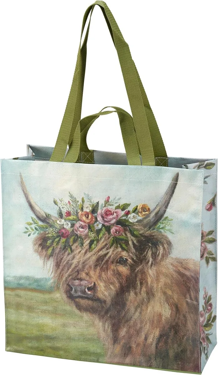 Primitives By Kathy Primitives By Kathy Floral Highland Market Tote 15.50 x 15.25 x 6 — product photo