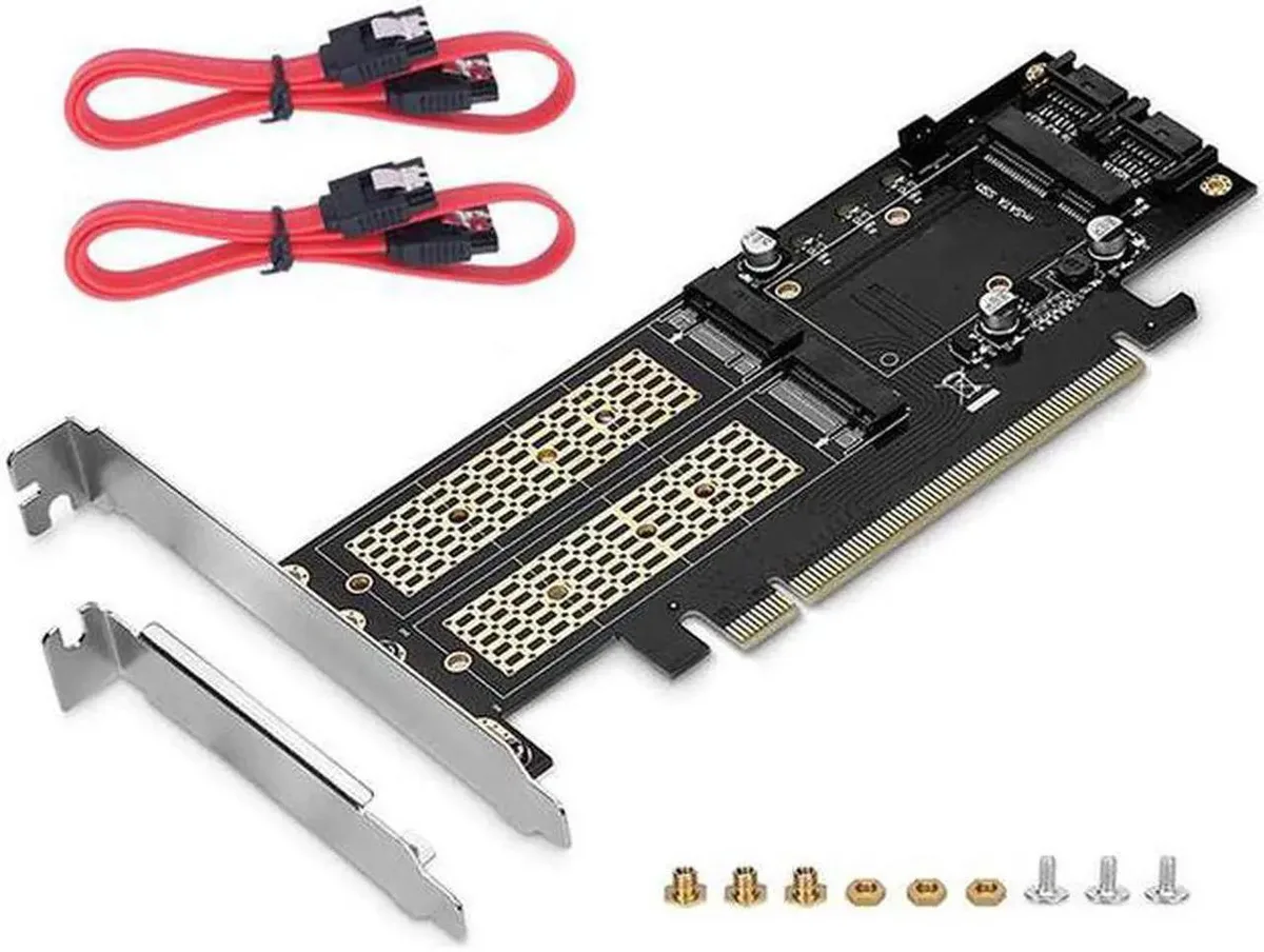 Vszerda Vszerda 3 in 1 NGFF MSATA SSD Adapter Card sata cable — product photo
