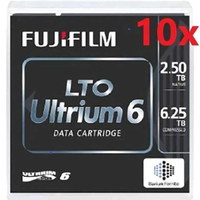 Alphacool Alphacool LTO Ultrium 6 Tape Cartridge 10 Pack 2.5 TB 6.25 TB 2 in 1 accessory — product photo