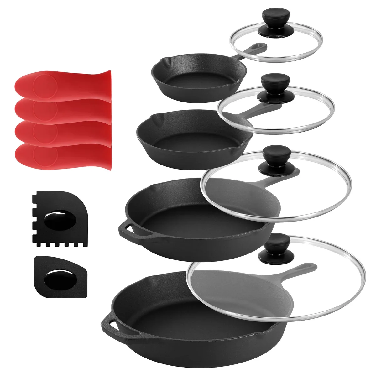 MegaChef MegaChef 510121259M 13 Piece Cast Iron Cookware Set — product photo