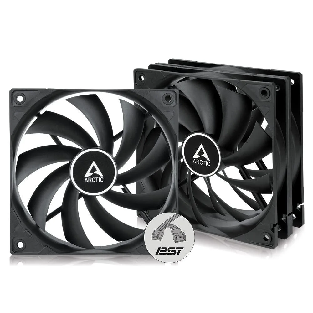 ARCTIC ARCTIC F12 PWM PST 120 mm Case Fan 3 Pack Black — product photo
