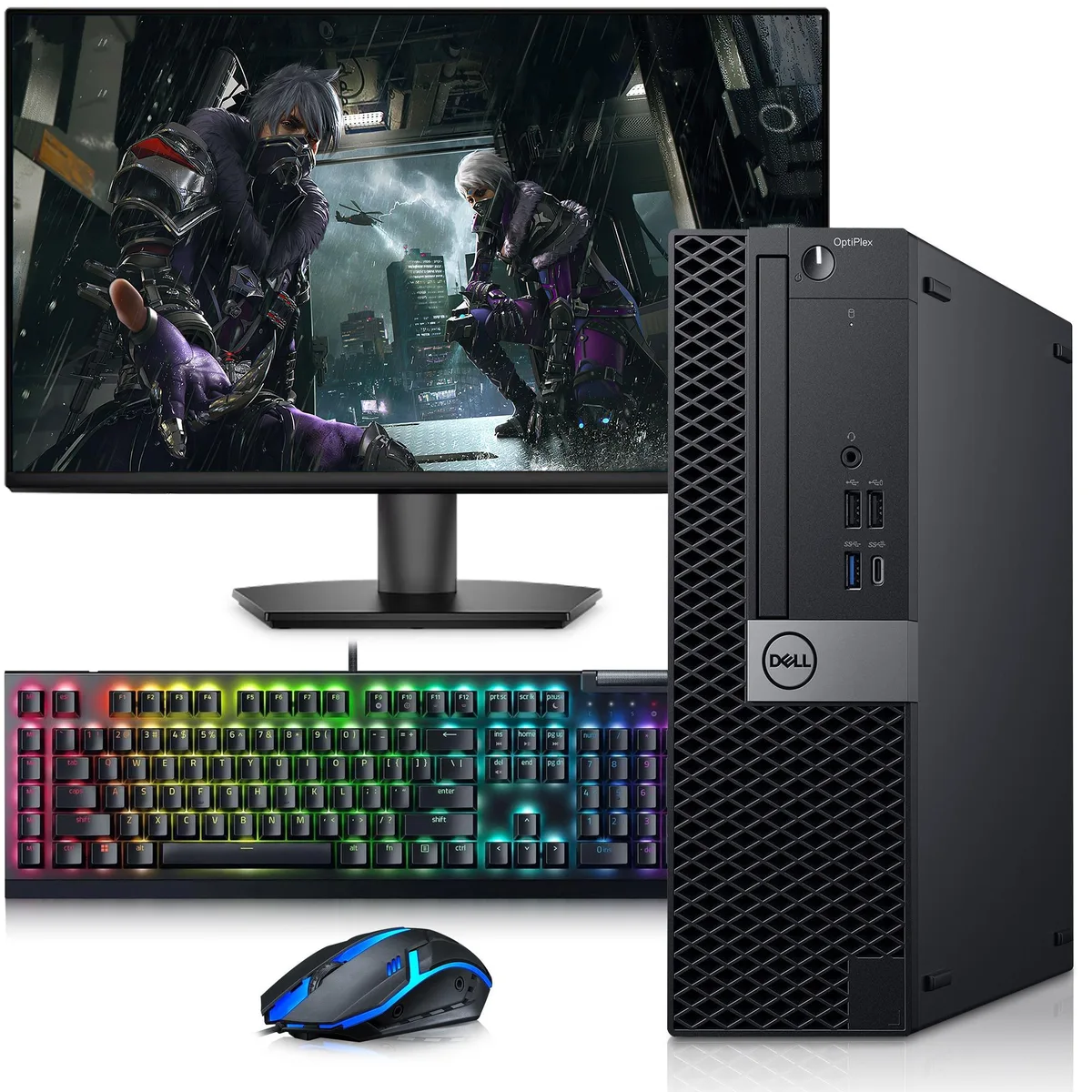 DELL DELL OptiPlex i5-9500 3.00GHz 16GB 512GB GT 1030 24" Win 11 Pro desktop PC — product photo