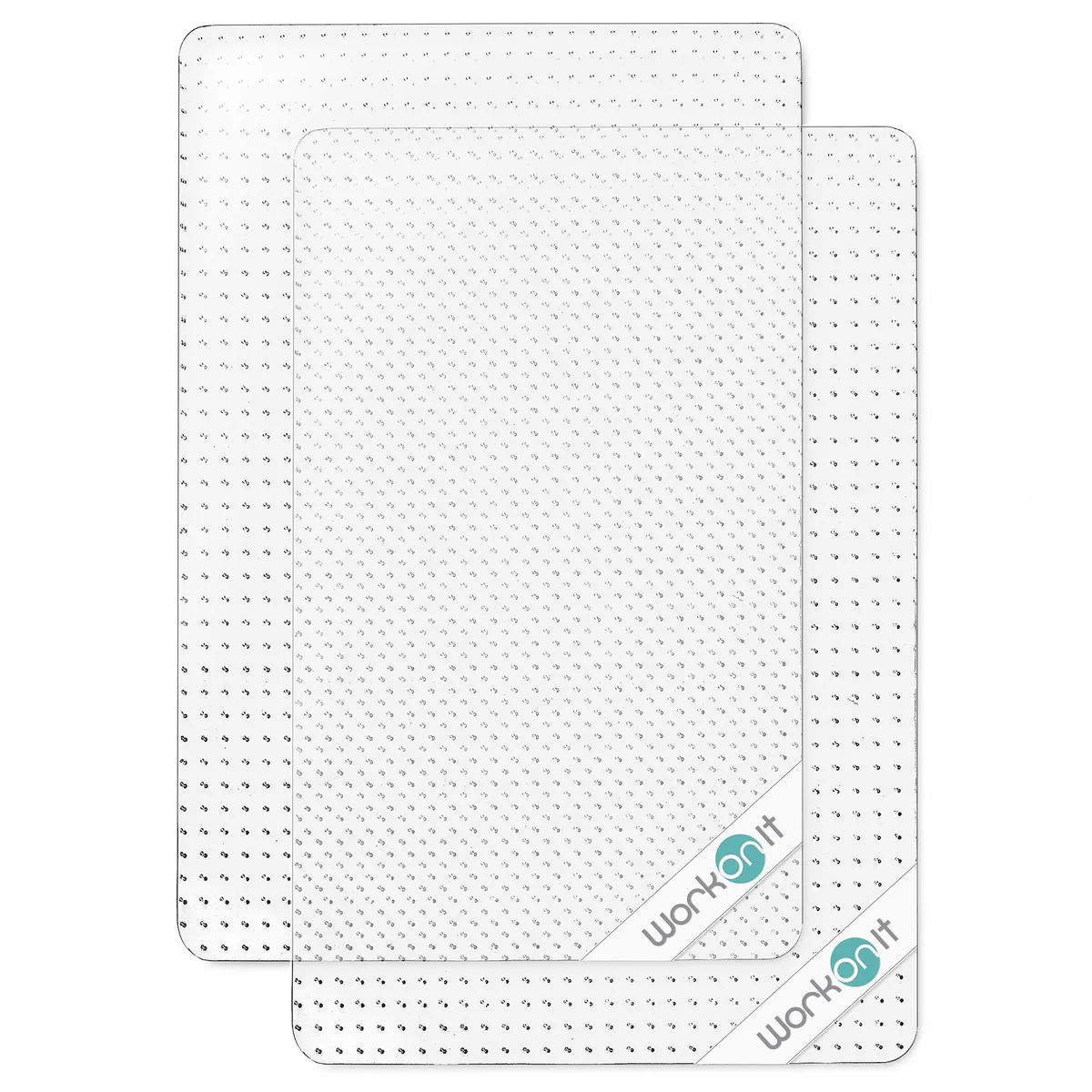 WORKONIT WORKONIT Office Chair Mat 46" x 60" Clear Low Pile Carpet 2 Pack — product photo