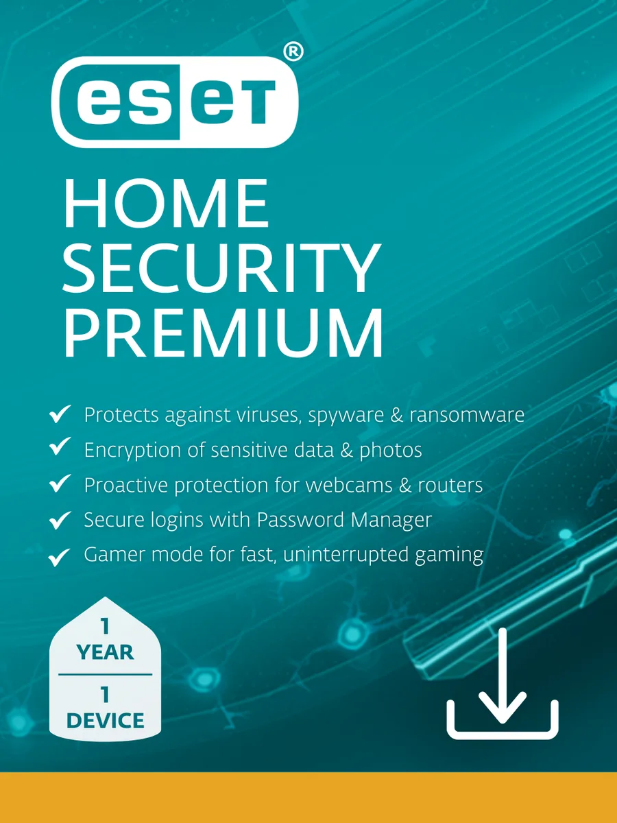 ESET ESET Home Security Premium 2024 1 Device 1 Year RTL-EHSP-N1-1-1-XLS-EDU academic software — product photo