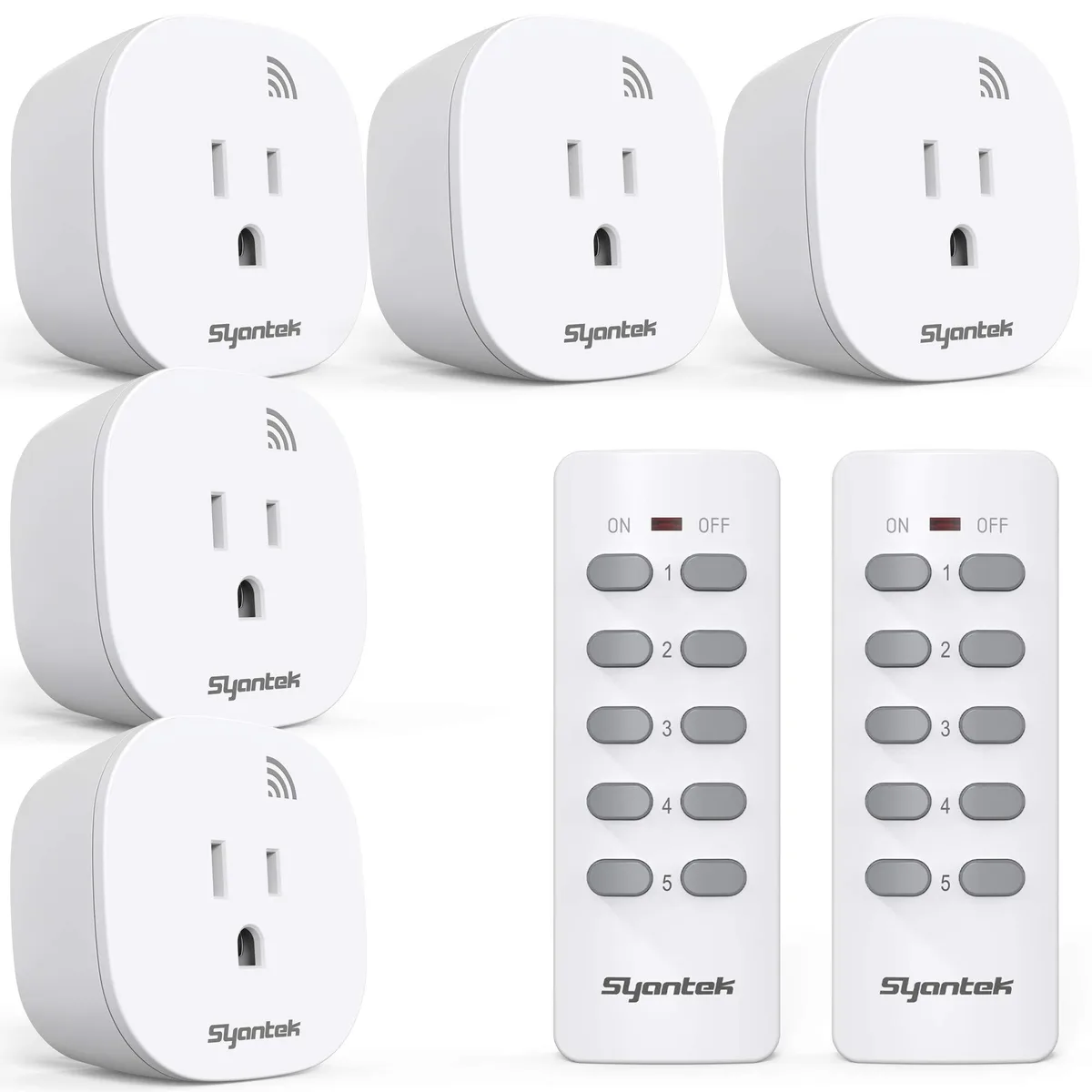 Asante BHC1801-5-2 Wireless Remote Lighting Kit 5 Outlets 2 Remotes 100 ft Range — product photo