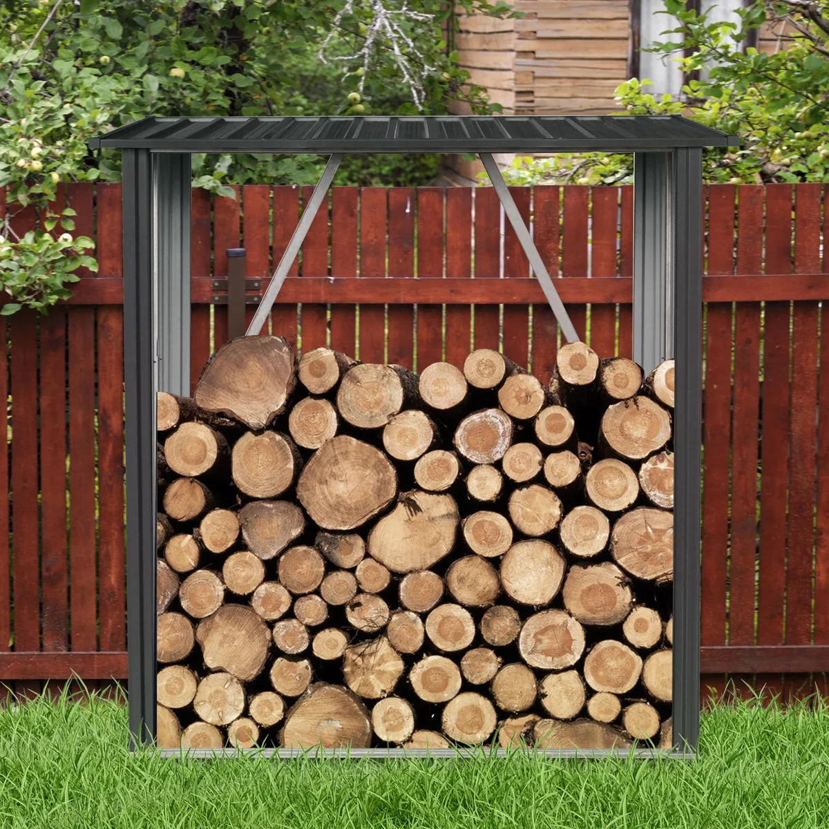 tuphen tuphen Metal Trellis Black 64.25" L x 29.75" W x 60.75" H — product photo