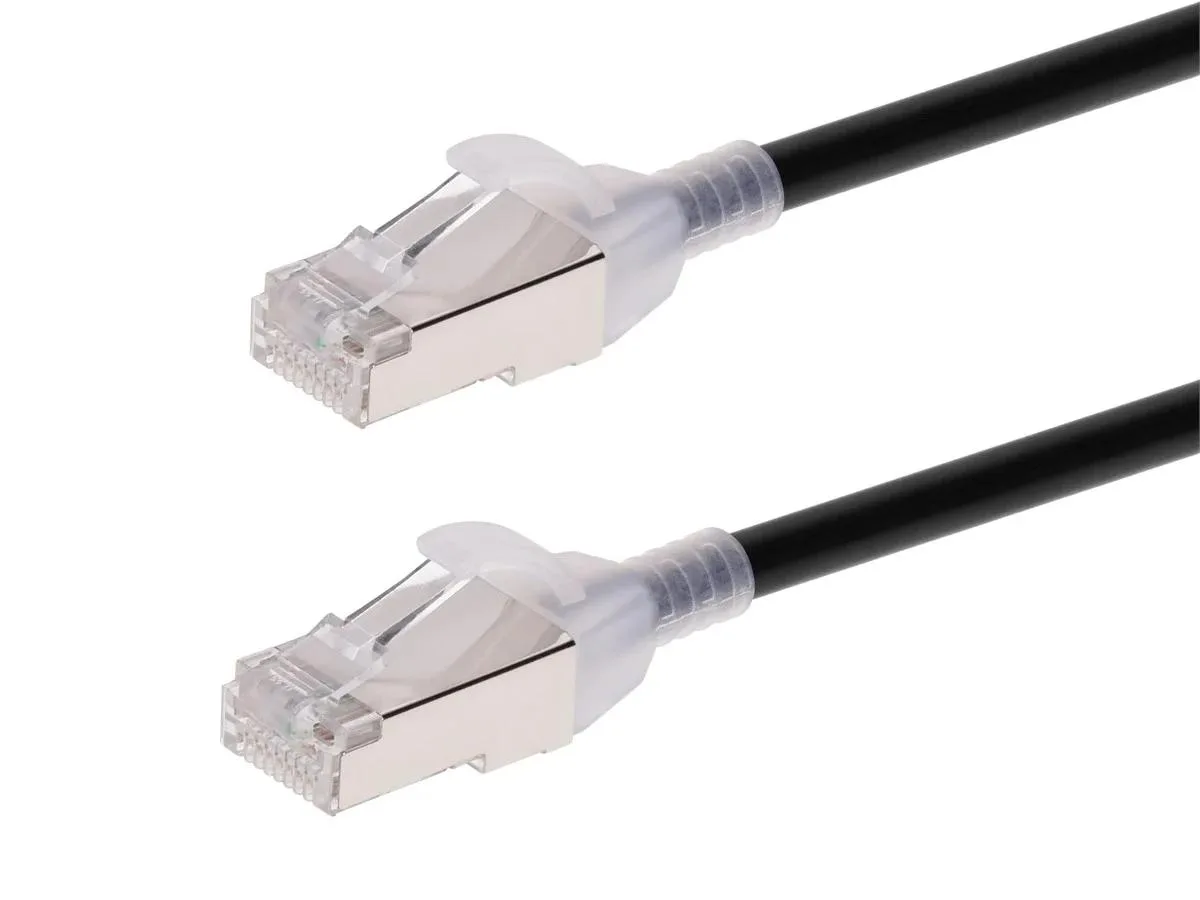 Monoprice Inc. Monoprice Inc. 142984 Cat6A Ethernet Patch Cable 15 ft Black 30AWG S/FTP SlimRun — product photo