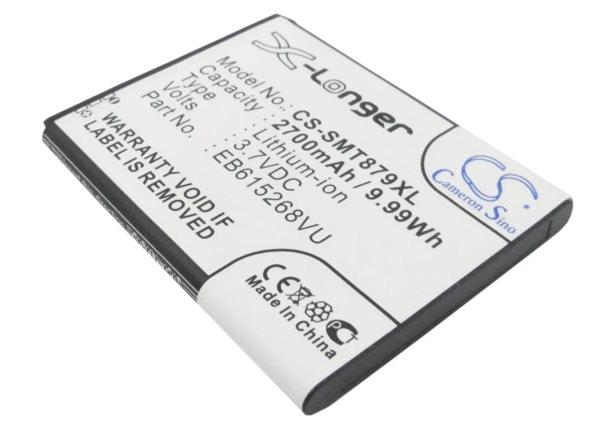 Rectangular flat battery pack with gold contacts and printed label