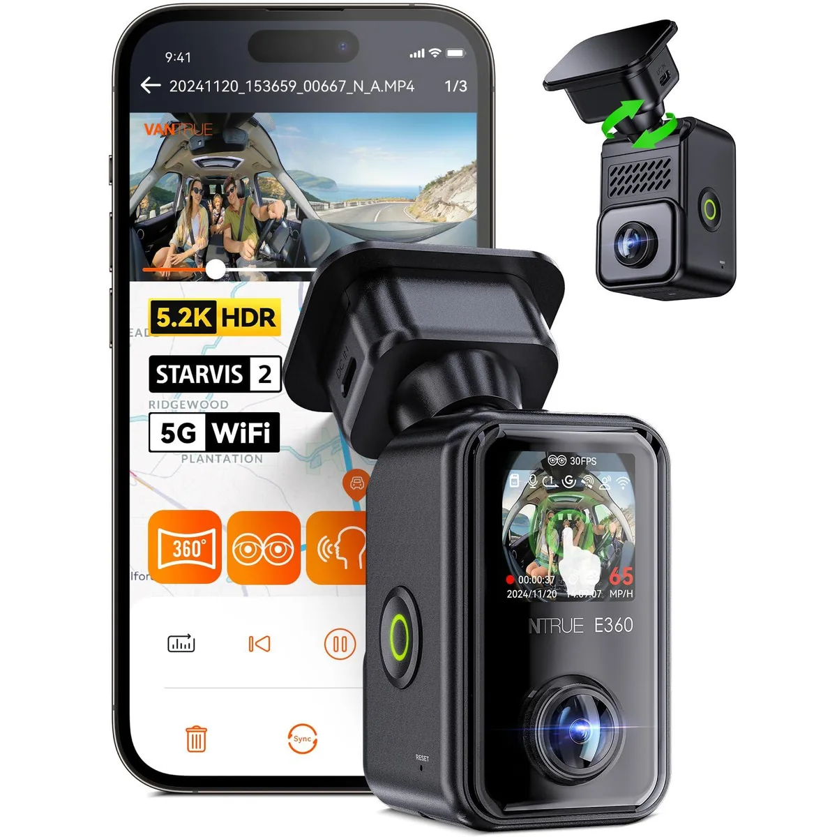 Vantrue Vantrue E360-T 5.2K 360° Dash Cam 1.5 — product photo
