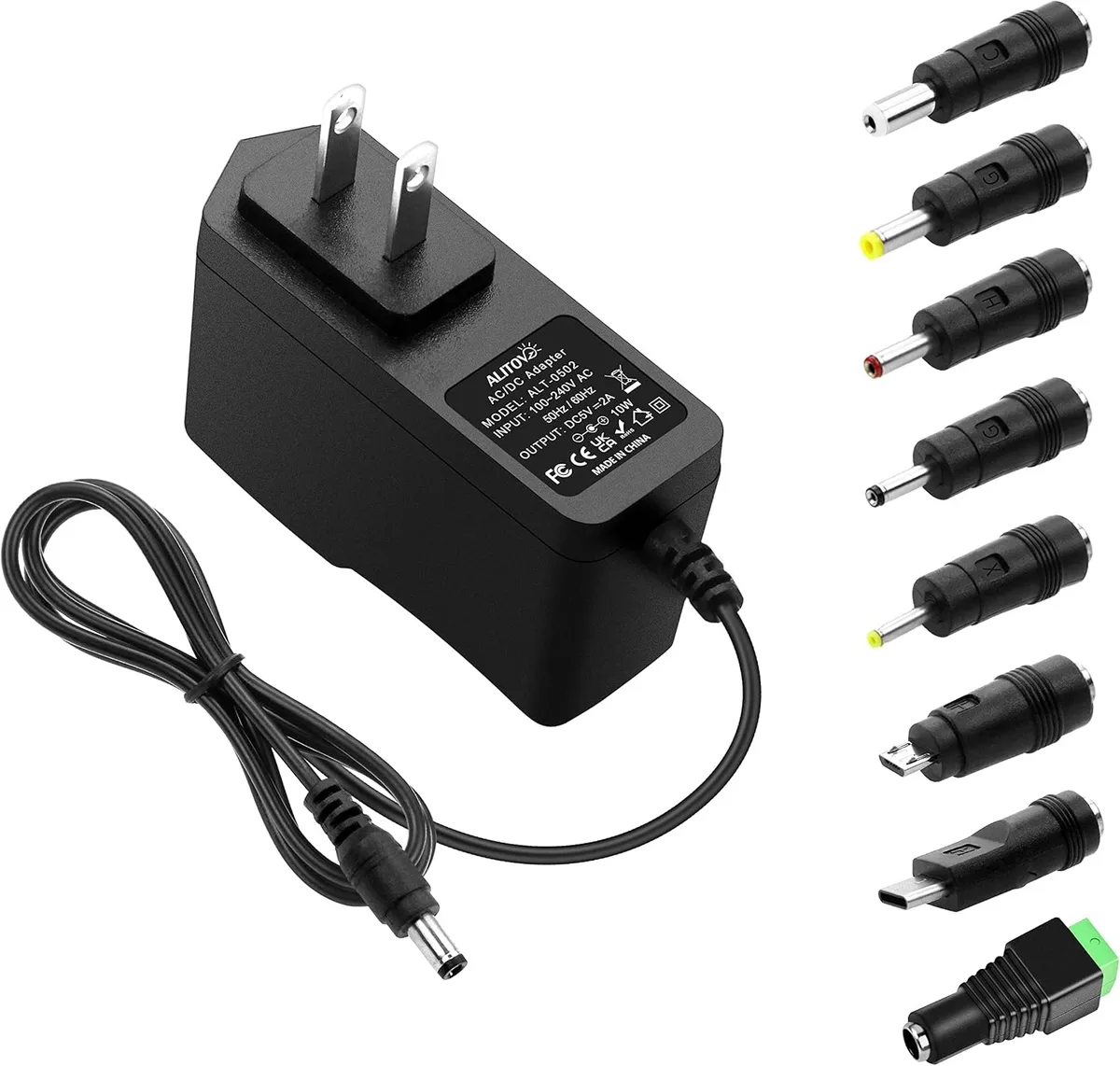 BASEUS BASEUS 5V 2A AC Adapter 10W 100-240V 8 Tips — product photo