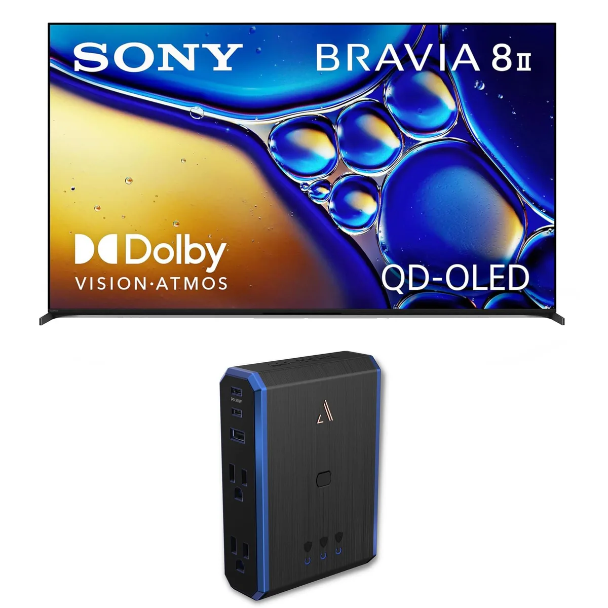 Sony Sony K55XR80M2 55" QD-OLED 4K 120Hz Google TV with Austere 5S-PS4-US1 Power — product photo