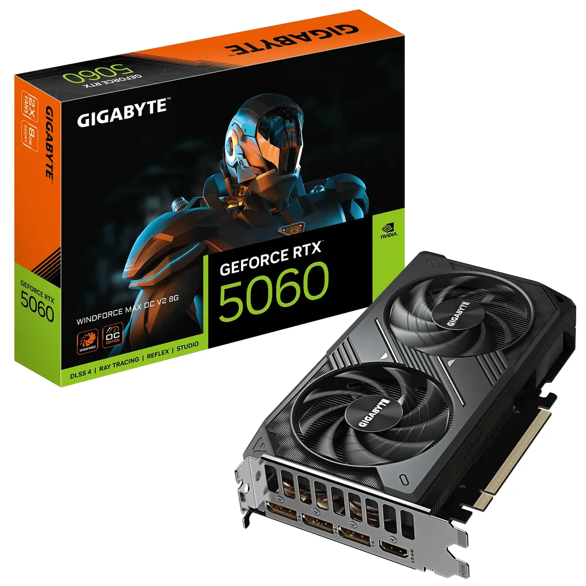 GIGABYTE GIGABYTE GV-N5060WF2MAX OCV2-8GD GeForce RTX 5060 graphics card — product photo