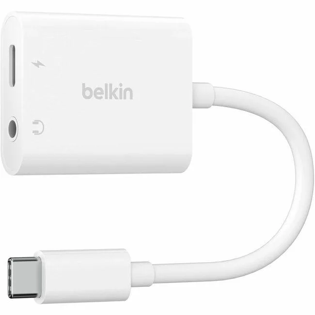Belkin Belkin NPA004BTWH RockStar 3.5 mm audio adapter USB-C charge 60 W — product photo