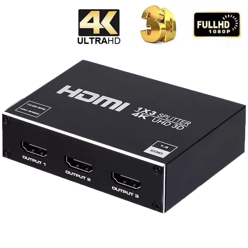 ESTONE ESTONE OZF14A HDMI Splitter 1x3 4K@30Hz Metal Case — product photo