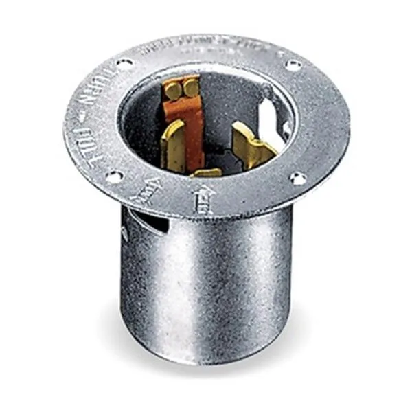 Hubbell Incorporated Hubbell Incorporated CS8175 50A Flanged Twist-Lock Inlet 3P 4W 480VAC video accessory — product photo