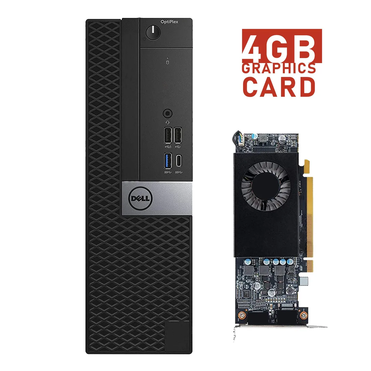 DELL DELL OptiPlex 7050 SFF i5-6500 16GB DDR4 1TB SSD Radeon RX 550 gaming PC — product photo