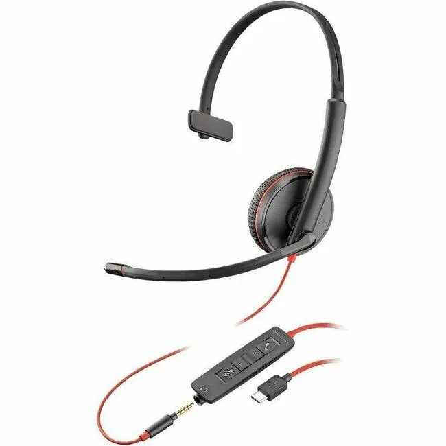 HP HP 8X227AA Blackwire 3215 Monaural Headset USB-C 3.5mm Adapter — product photo