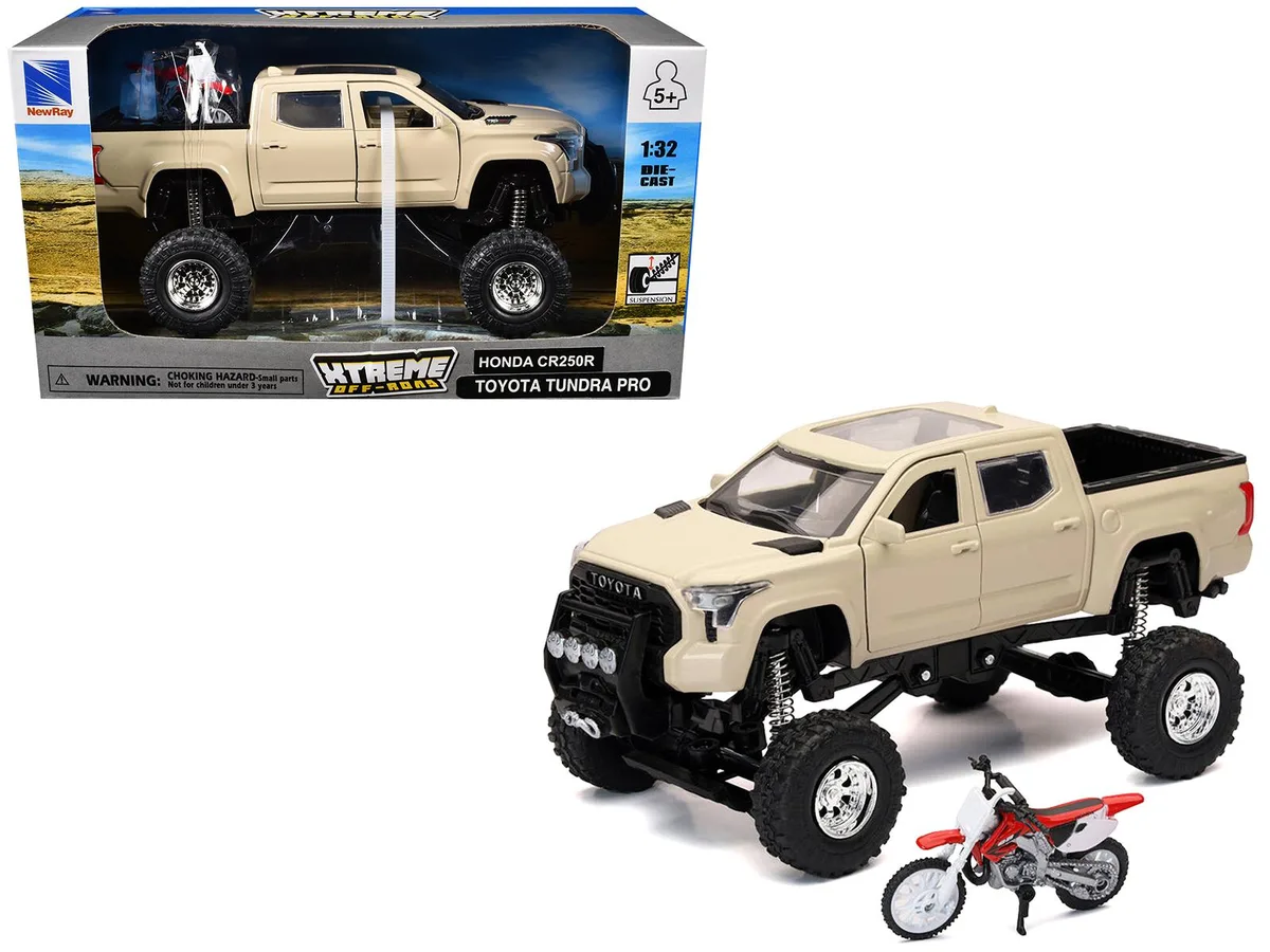 New Ray Toys New Ray Toys Toyota Tundra Pro &amp; Honda CR250R 1/32 Diecast Set — product photo