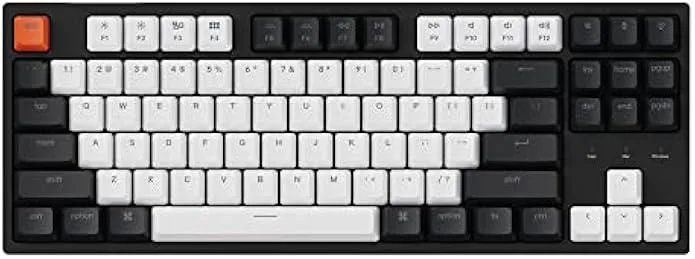 TAURKENAM TAURKENAM C1 87-Key TKL Wired Mechanical Gaming Keyboard Gateron Brown White LED USB-C — product photo