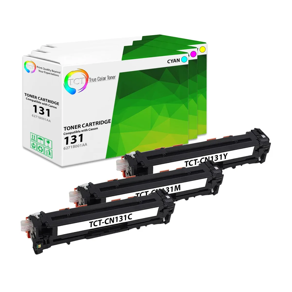 TCT TCT 131 3-colour toner cartridge 3 pack 1800 pages — product photo