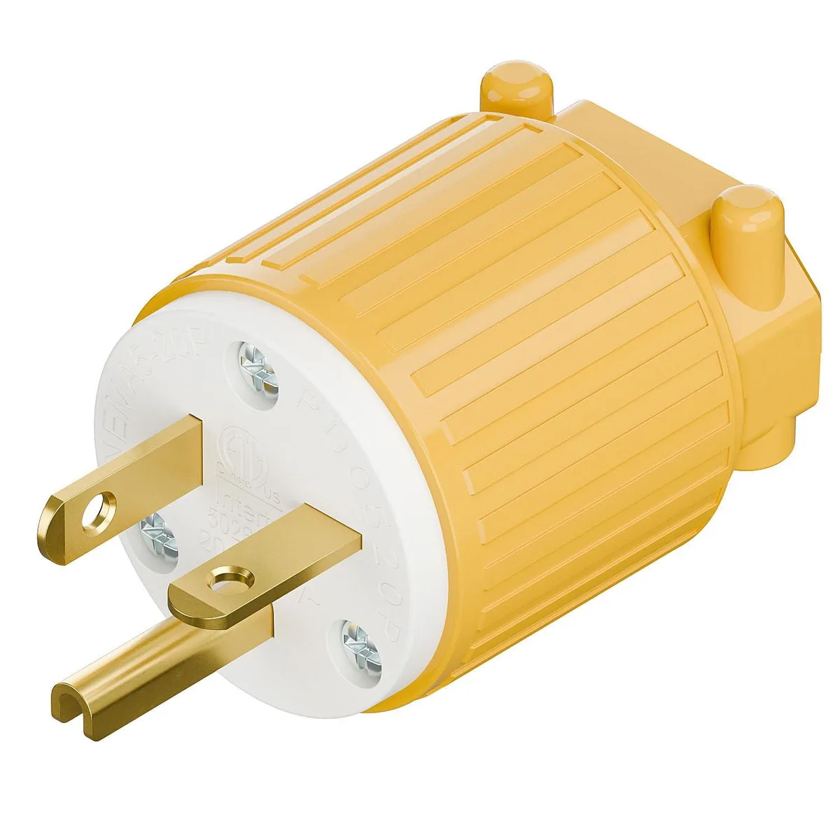 LORDWORLD LORDWORLD NEMA 5-20P 20A 125V Industrial Plug Yellow — product photo