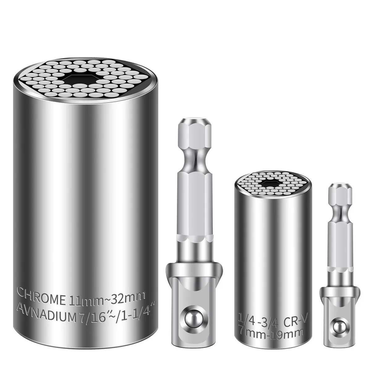 URGENEX YQ17-DE2-101 Universal Socket Set 7-19mm 11-32mm 4PCS — product photo