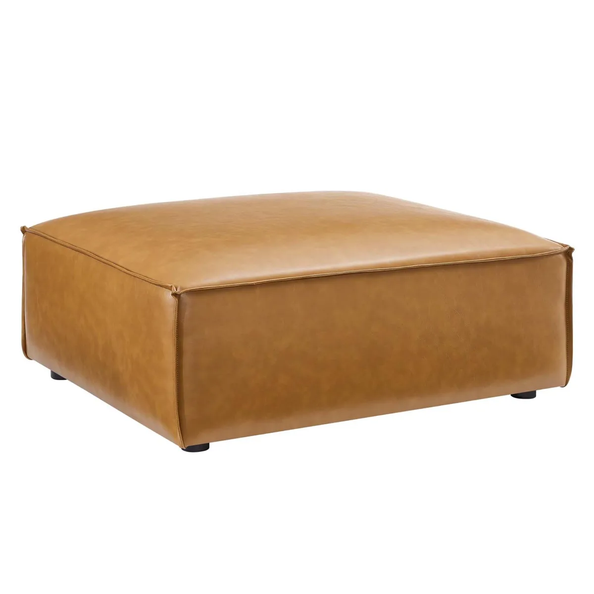 Modway Furniture Modway Furniture Restore Vegan Leather Ottoman Tan 41.5"L x 35"W x 16.5"H — product photo