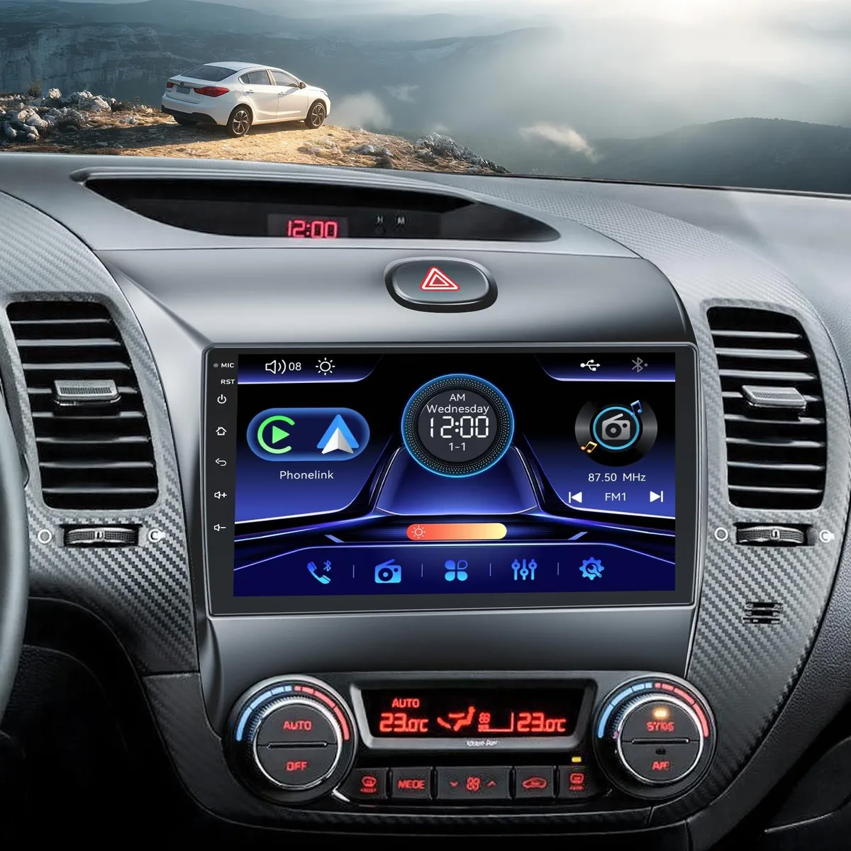 GSM Outdoors GSM Outdoors 2 in 1 accessory for KIA Forte K3 Cerato 2013-2018 — product photo