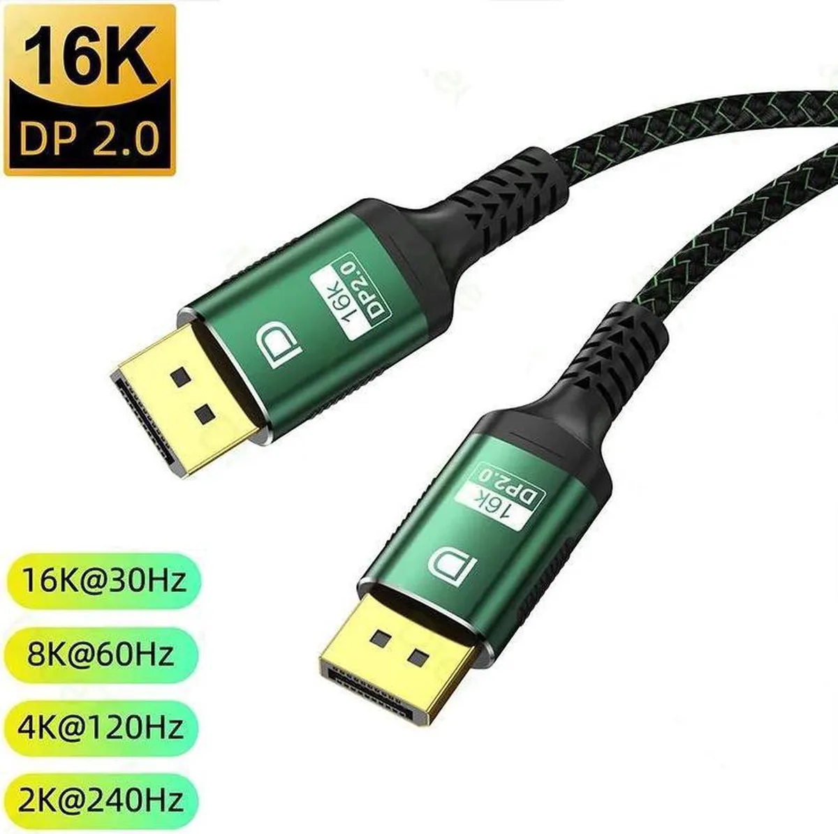 Aomoproing Aomoproing DisplayPort 2.1 cable 10 ft 80 Gbps — product photo