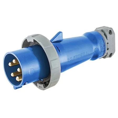 Hubbell Incorporated Hubbell Incorporated HBL530P9W IEC Pin and Sleeve Plug 4P 5W 30A 208V Blue — product photo