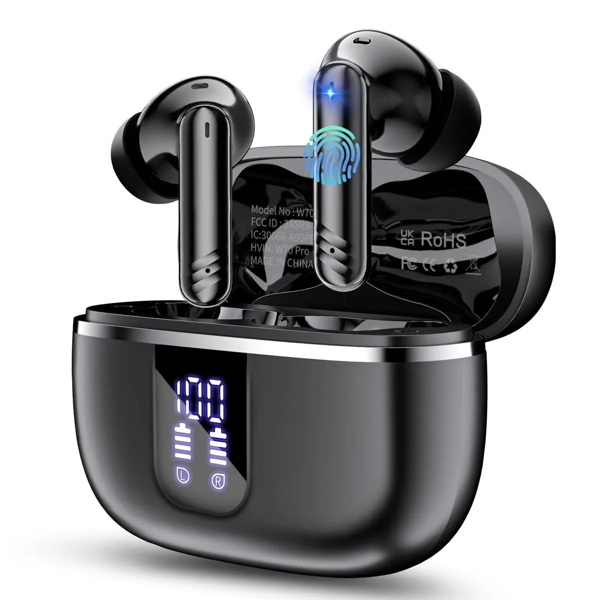 No Sew No Sew W70 Pro Bluetooth 5.4 headphones 46H Black — product photo