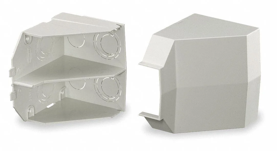 Hubbell Incorporated Hubbell Incorporated PW2CACF Ceiling Adapter Off White PVC Wall-Trak cord cover — product photo