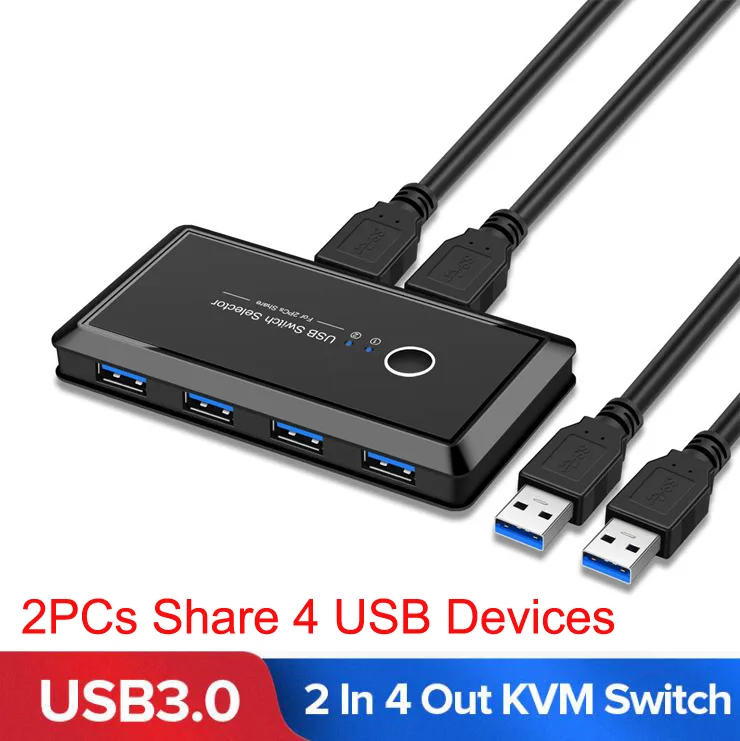 LUOM LUOM E-yield T06 2×4 USB 3.0 KVM Switch 1920×1080 — product photo