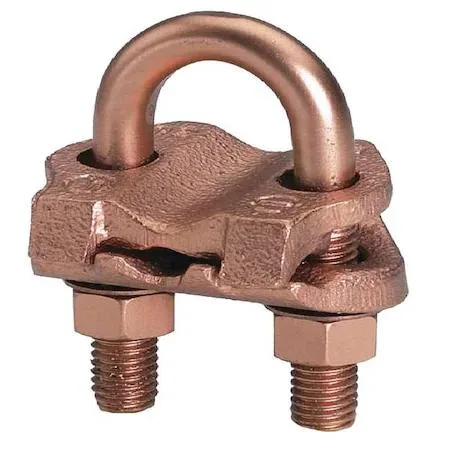 Burndy GAR6426 copper pipe ground clamp, 2.88in wide, commercial finish