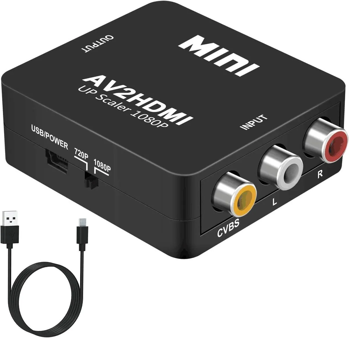 DigitConvert RZ_89761 RCA to HDMI media converter 720P/1080P — product photo