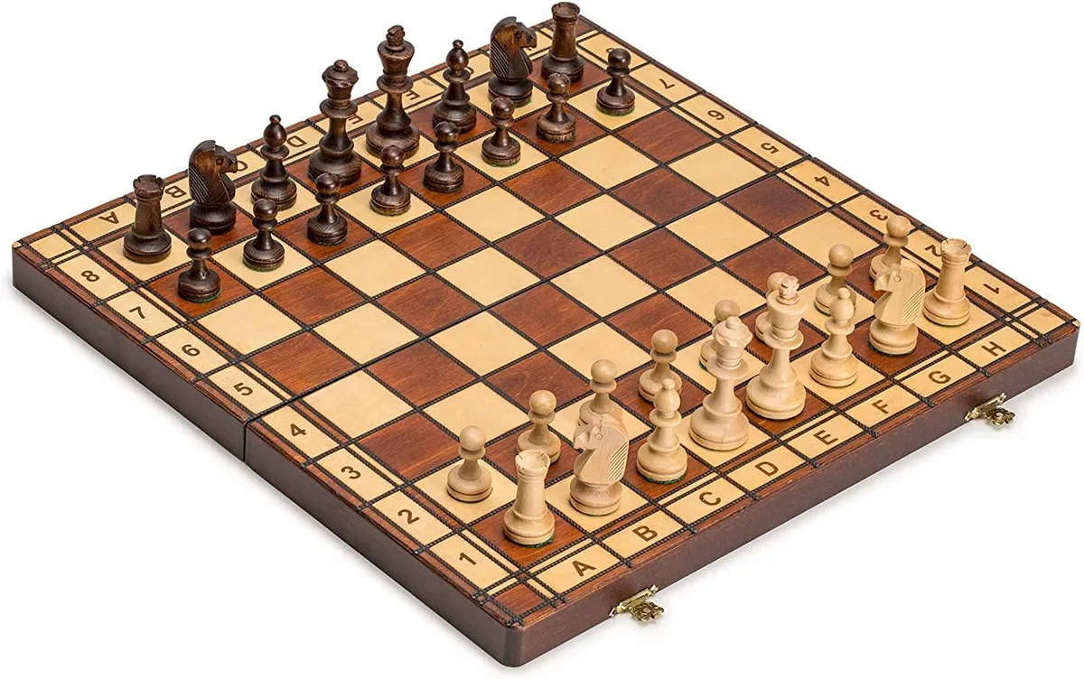  Wegiel Jowisz CHW6 Professional Tournament Chess Set 16 Inch Folding Board — product photo