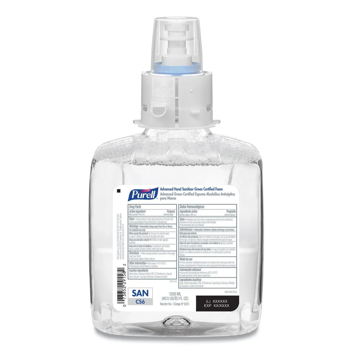 Go-Jo Go-Jo 655102 Foam Hand Sanitizer Refill 1200 mL Fragrance-Free — product photo