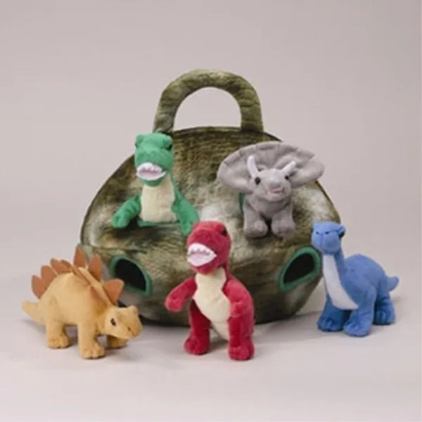 Unipak Designs Unipak Designs 12" Plush Dinosaur House with 5 Dinosaurs — product photo