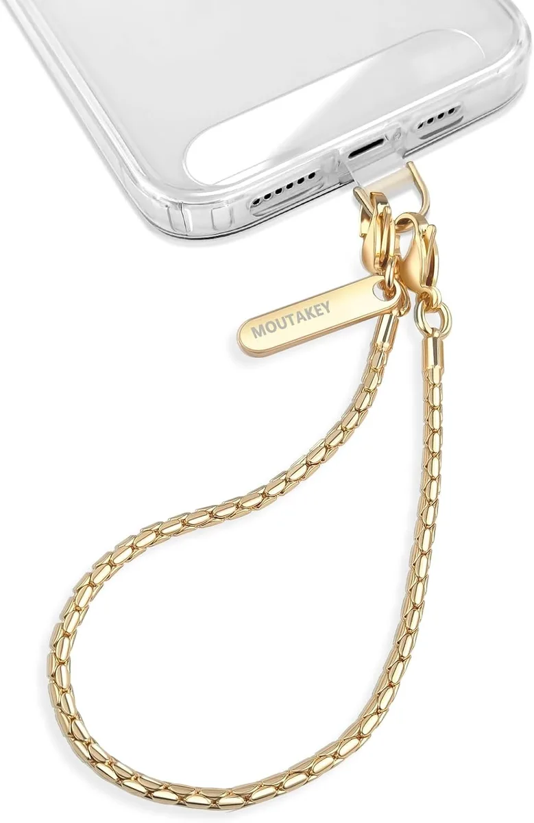 MCHOSE MCHOSE Phone Wrist Strap Metal Chain Detachable with 2 Tether Tabs — product photo