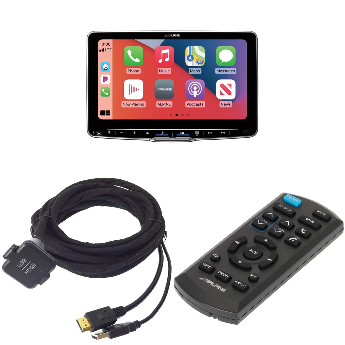 Alpine Alpine iLX-F509 Halo9 Receiver Bundle with KCU-315UH Cable and RUE-4360 Remote — product photo