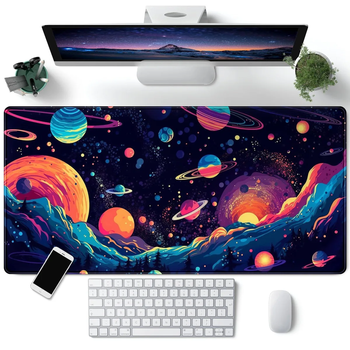 KEHIPI KEHIPI SBD-40X80CM Space Planet mouse pad 31.5 x 15.7 in — product photo