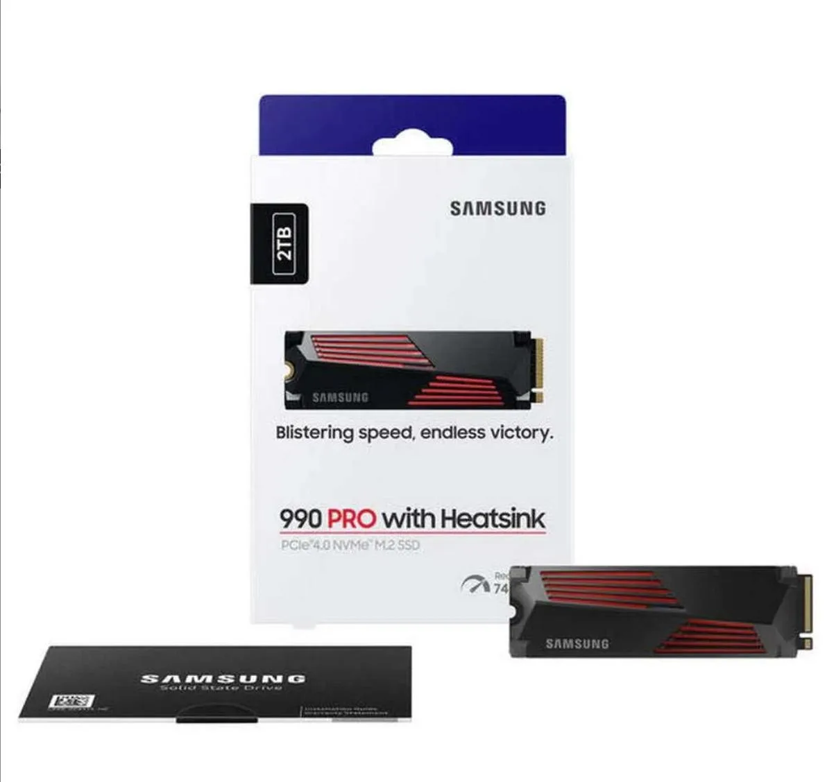 SAMSUNG SAMSUNG 990 PRO 2TB M.2 2280 internal SSD with heatsink — product photo