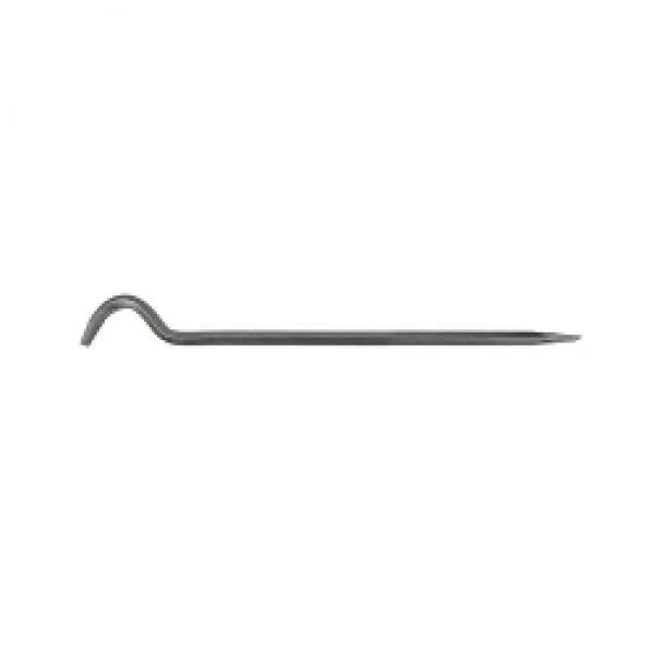 Black hardened steel pry bar, 18 inch length, 1.7 weight