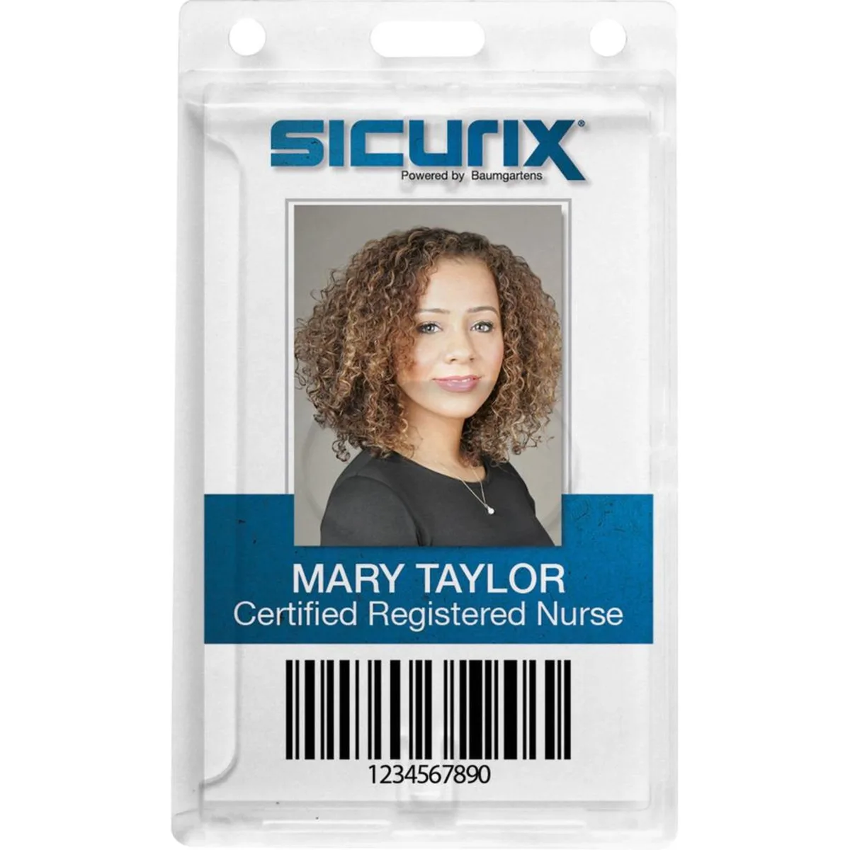 Sicurix Sicurix BAU68140 Rigid PC ID Badge Dispensers Vertical 2.50x3.50 Polycarbonate 25 Pack Clear — product photo