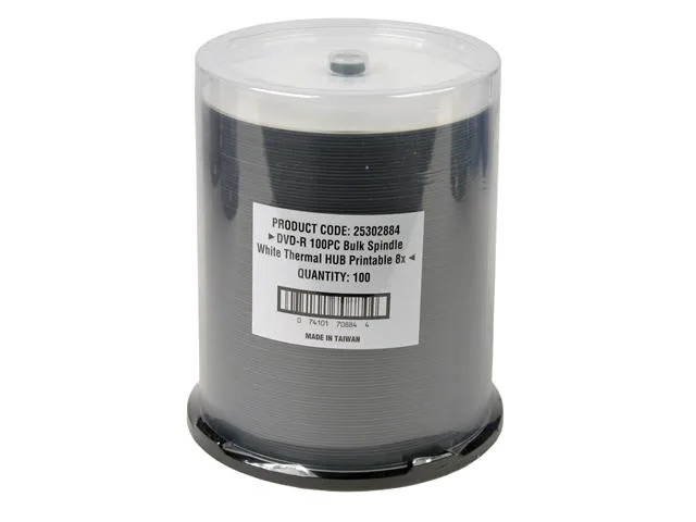 FUJIFILM FUJIFILM 25302884 White Thermal Printable 4.7GB 8X DVD-R 100 Packs — product photo