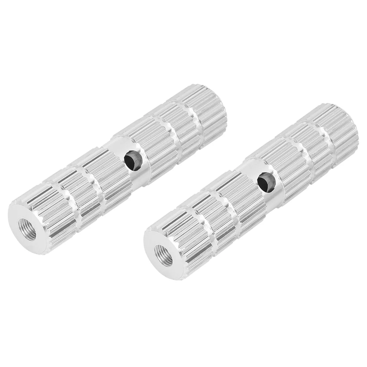 Unique-Bargains Unique-Bargains Aluminium Alloy Cylinder Bike Foot Pegs 2 pcs Silver Tone — product photo