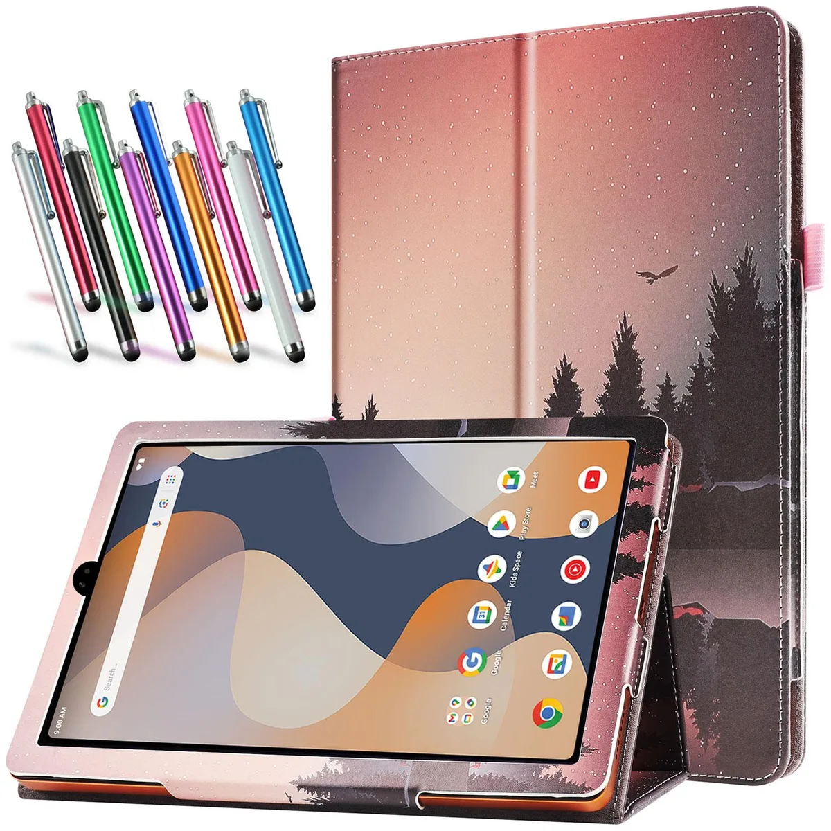anicestore anicestore Case for ONN 7 Inch Tablet (2024) Gen 4 Forest Dusk + Stylus — product photo